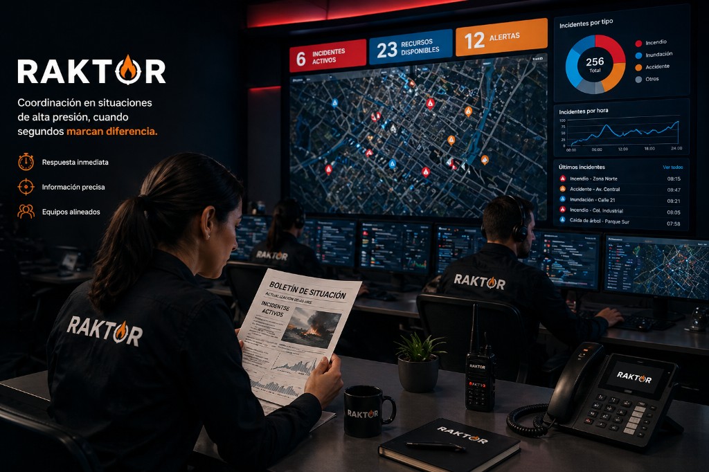 Centro de comando RAKTOR en operación